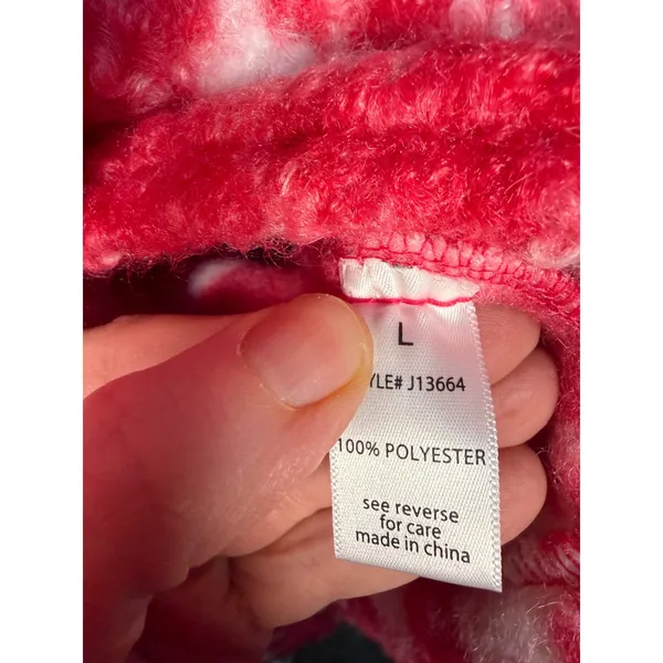 Active USA Fuchsia Pink Check Boucle Fleece Coat Large NWT Barbiecore‎ - Image 7