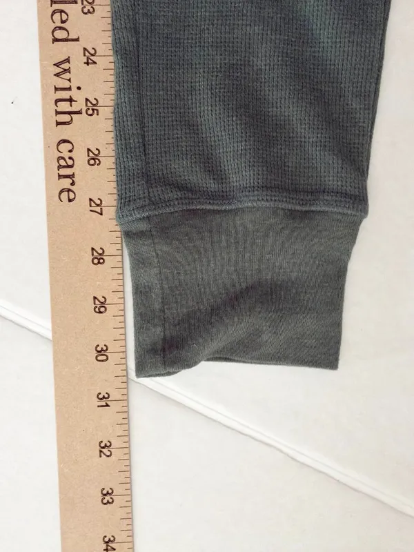 Warm Essentials by Cuddl Duds 2-Piece Lounge PJ Set - L - Grey + Green Plaid - Image 10