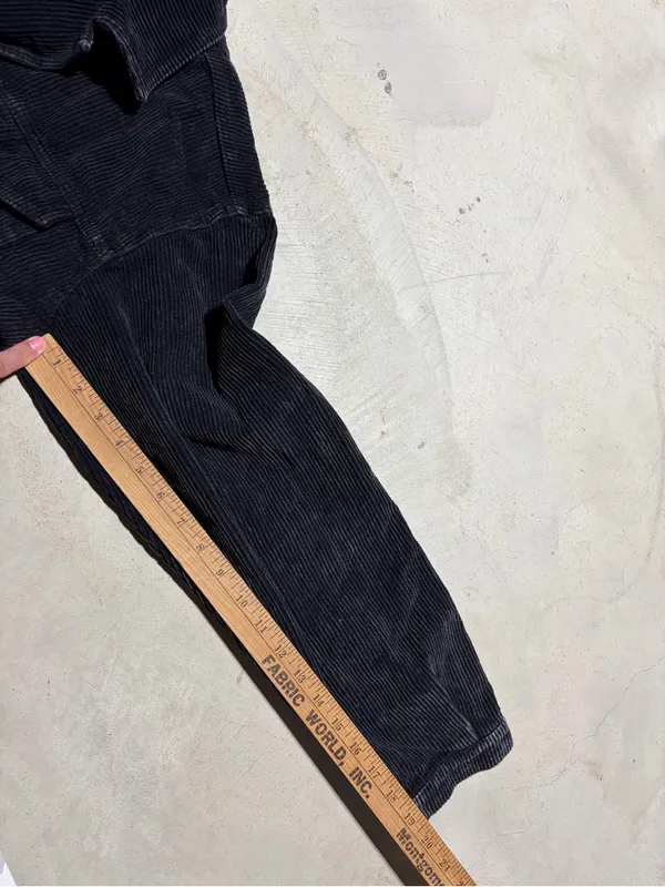 POL Corduroy Button-Up Jacket in Charcoal Black large - Image 4