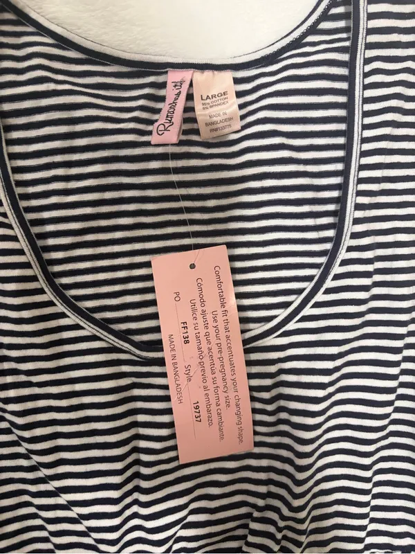 NWT Rumor Has It Striped Sleeveless Maternity Dress - Large - Image 4