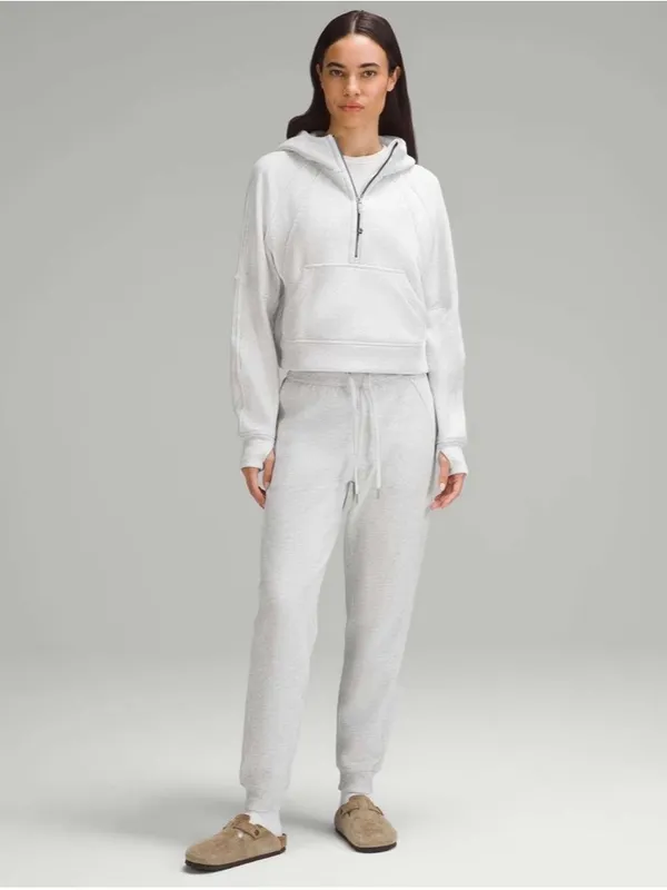 Lululemon Scuba Oversized Half-Zip Hoodie Plush light gray silver medium / Large - Image 12
