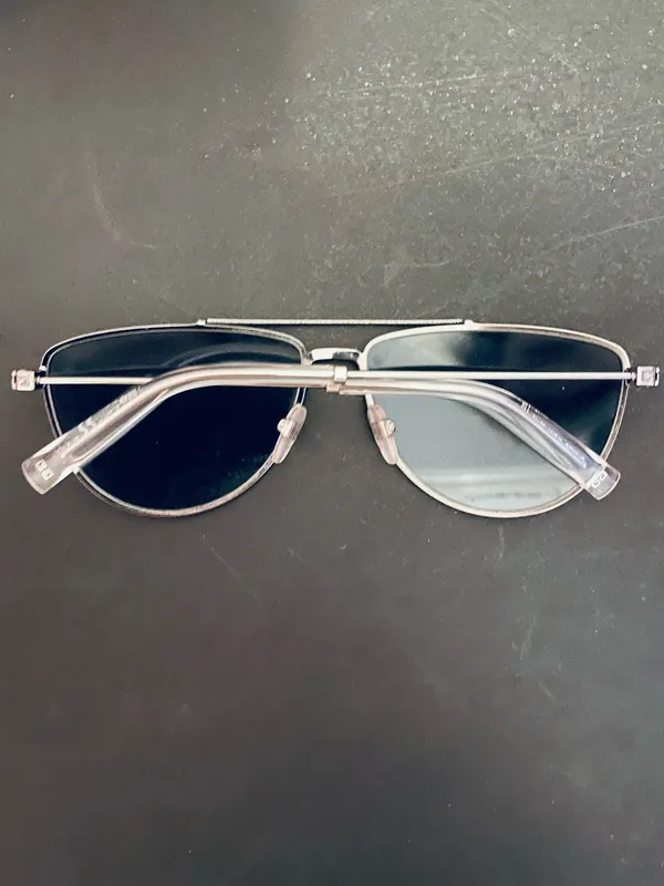 Authentic Givenchy Silver Metal Aviator Sunglasses, 4G Logo Hinge, Made in Italy - Image 2