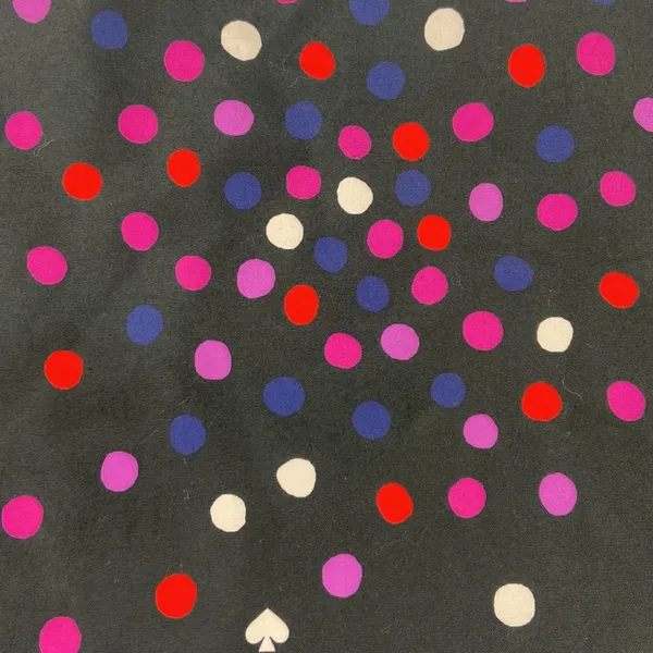 Kate Spade Large Black Polka Dot Lightweight Tote Name and Logo on Both Sides - Image 3
