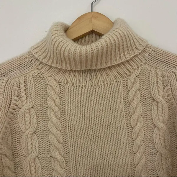 J.Crew 100% Wool Cable Knit Sweater - Image 5