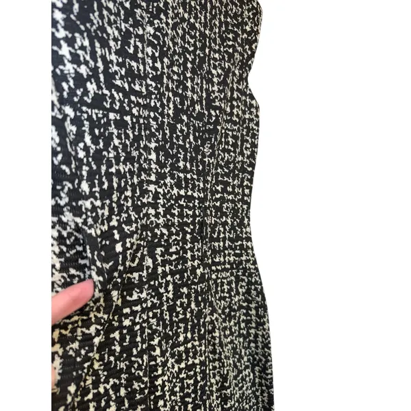 JONES WEAR DRESS Black White Tweed Cap‎ Sleeve Sheath Knee Length Size 8 - Image 8