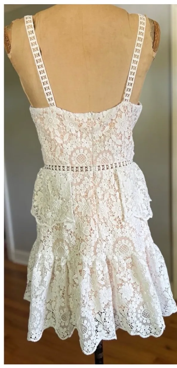 Showpo White Lace Dress - Image 3