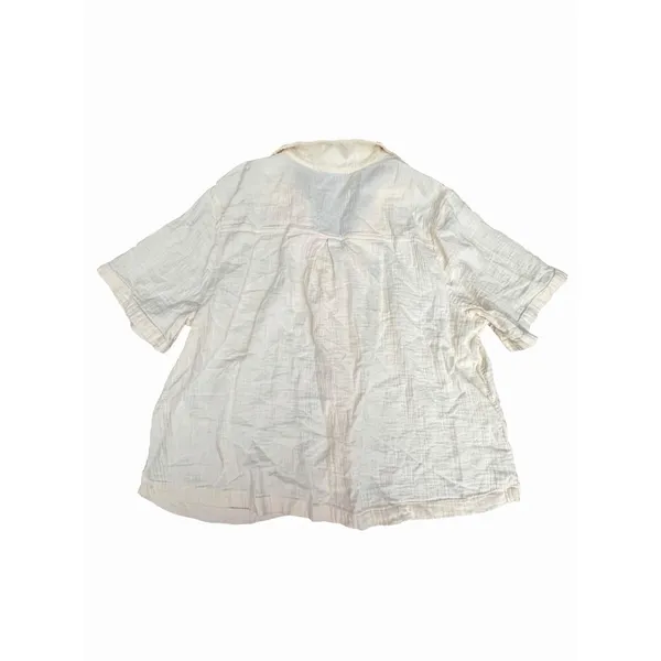 Quince Shirt Womens Large Gauze Button Collared Blouse 100% Cotton #FF9-3 - Image 8