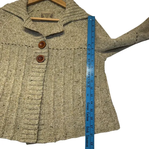 Knit Cardigan Sweater Beige Speckled Forest Fairy Grunge Boho Whimsy‎ Sz M - Image 7