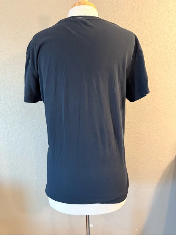 Western Cowboy Graphic Tee Medium Black Distressed Rodeo - Image 4