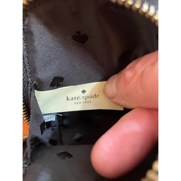 Kate Spade Jazz Things Up Cat Coin Purse WLRU3071 Black Leather Rare - Image 7