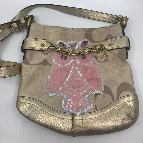 COACH Customized Tan Fabric Crossbody Bag - Image 4
