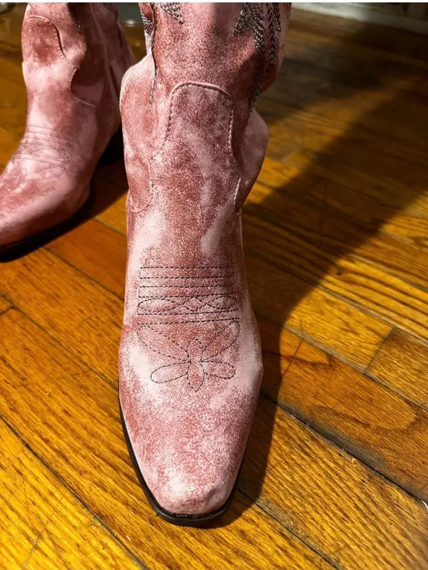 Coastal cowgirl pink knee boots - Image 8