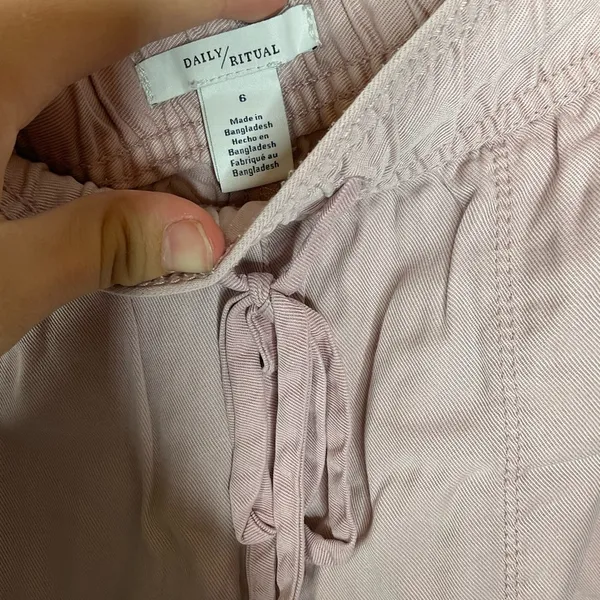 Daily Ritual Loose Fit‎ Pink Joggers Size 6 - Image 3