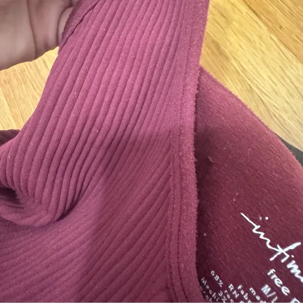 Free People Size M/L Ribbed Bodysuit Plum Wine Intimately Free medium / large - Image 8