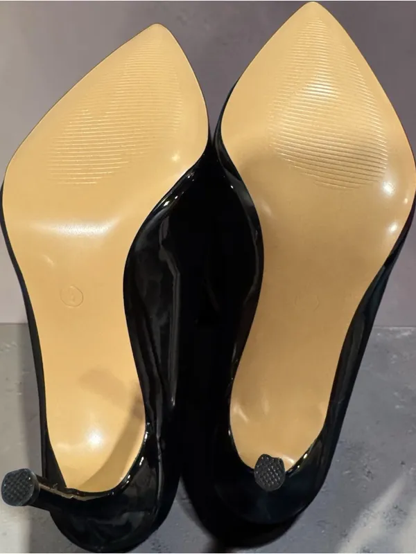 Coleter Black Patent Pointed Toe Pumps Size 8 - Image 5