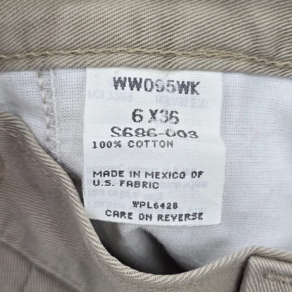 Wrangler Casual Tan Long Tapered Business Cotton Work Formal Pleat Pants 6x36‎ - Image 9