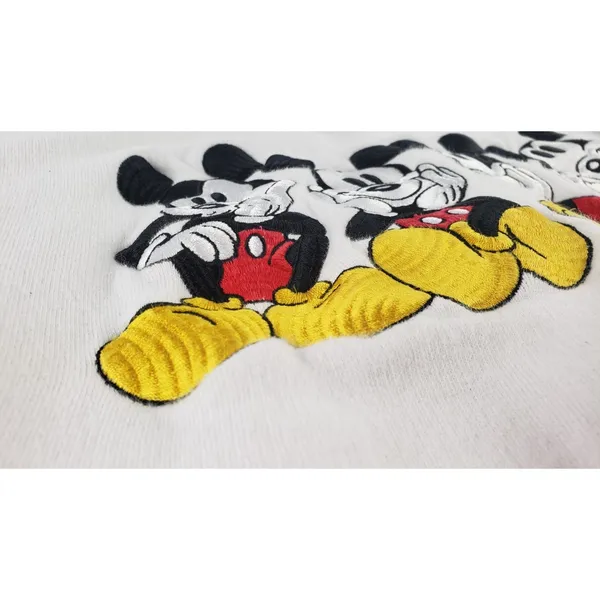 Vintage Mickey Mouse Embroidered Crewneck Sweatshirt Sz XL White Disney Catalog - Image 4