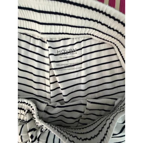NWT Haven Well Within Calm & Cool Striped Pajama Pants Small Organic Cotton - Image 6
