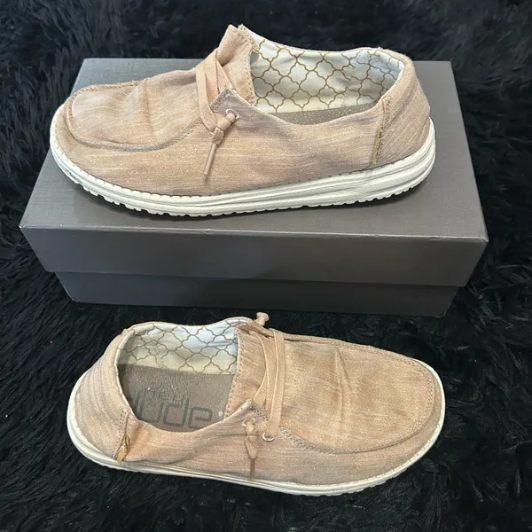 Hey dude tan glitter casual shoes sneakers - Image 8