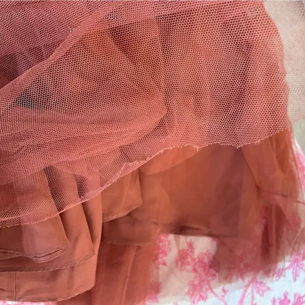 Revelry Madeline Rust Tulle Maxi Dress Orange Size 10 - Image 8