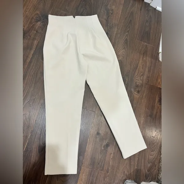Zara Cream Straight Leg Women's Pants - Image 4