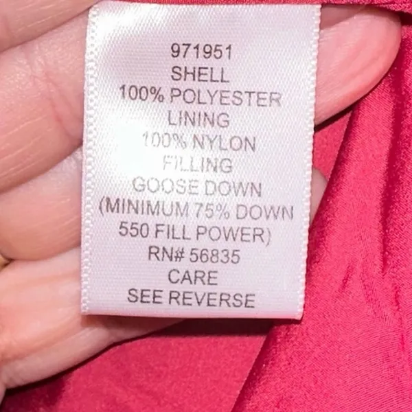Cabela's Goose Down Puffer Vest Pink Quilted Zip Up Lightweight Outdoor Women's Small‎ - Image 6
