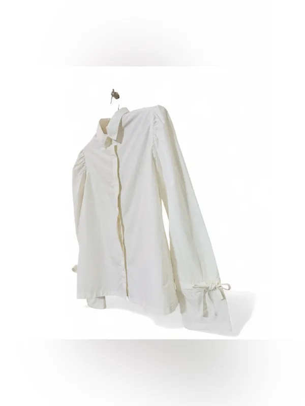 JW Anderson Uniqlo Women’s Cotton Long Tie Sleeved Collared Shirt Size XS - Image 13
