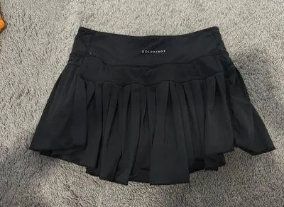 Black Gold Hinge Skirt Pleated - Image 2