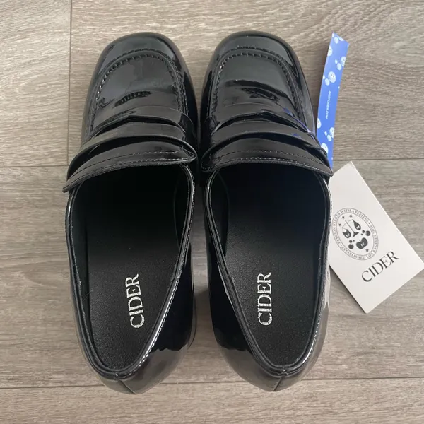 NEW CIDER black chunky heeled loafers - 8.5 - Image 7