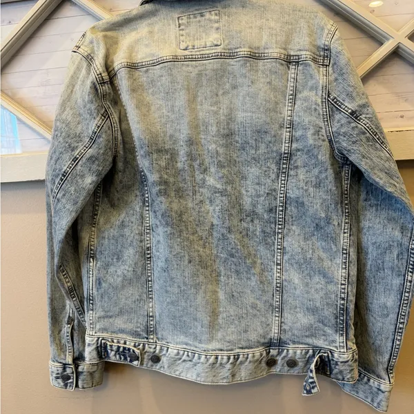 Express sz S 100% Cotton Long‎ sleeve button denim Jean jacket - Image 2