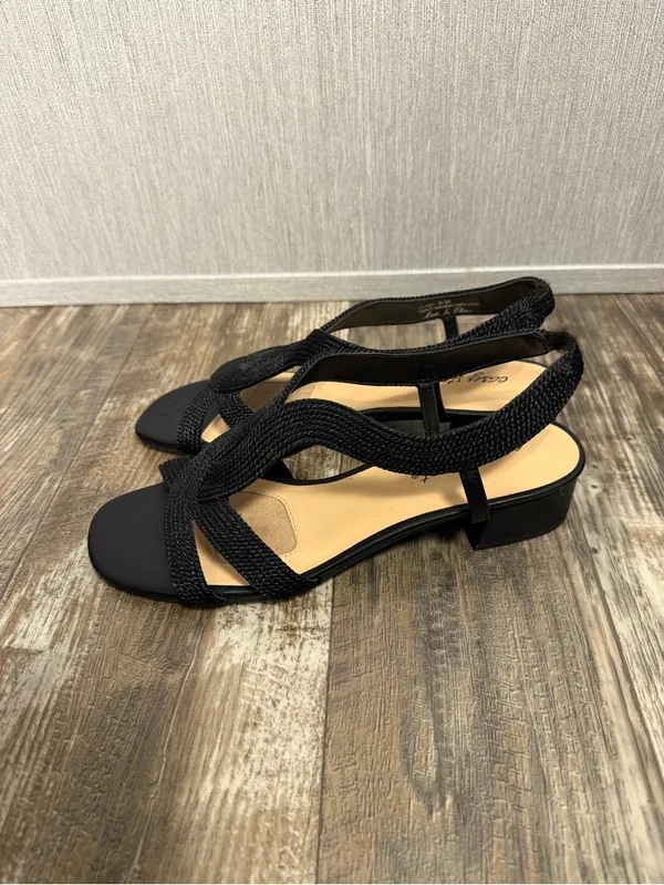 easy street Black Braided Slingback Sandal Size 8.5 - Image 10