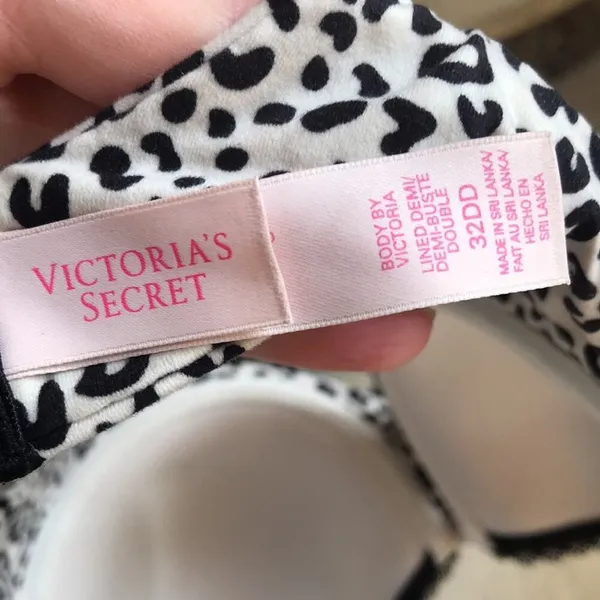 Victoria's Secret Leopard Print Underwire Bra Brown Cream Women's Size 32DD - Image 6
