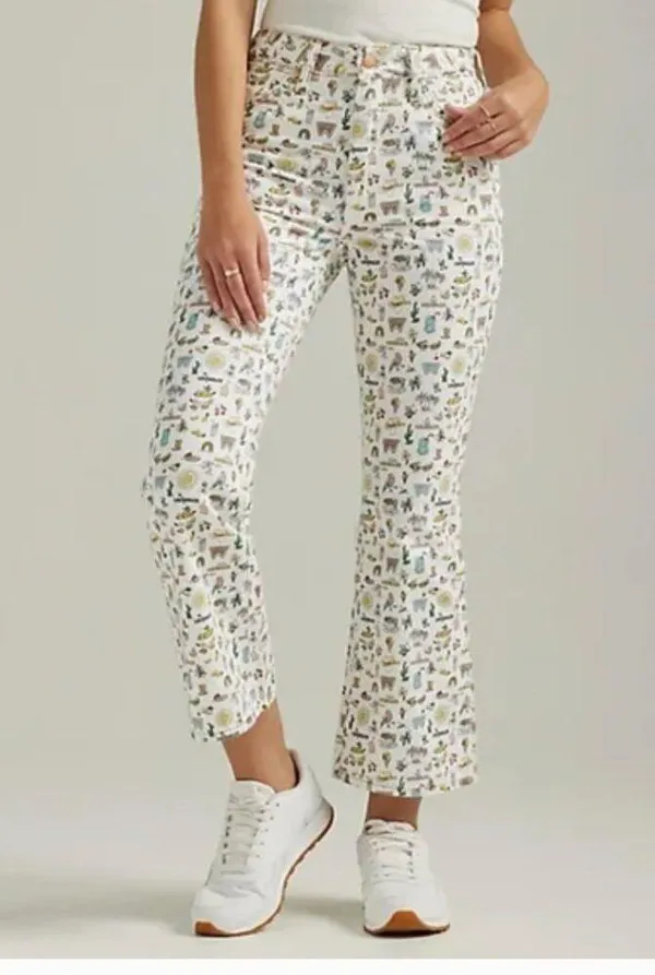 NWT Wrangler Life's Lemons High Rise Kick Flare Wrocks 672 Jeans - Image 2