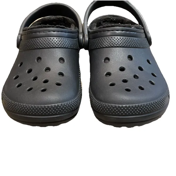 CROCS Black Classic Lined Clog Shoes Unisex Size M6 W7 203591 - Image 4