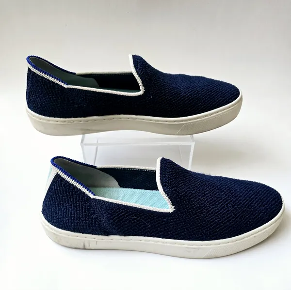 Rothy's The Slip On Terry Sapphire Fabric Low Top Lifestyle Sneakers Wom… - Image 4