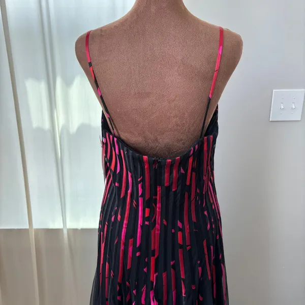 Vintage JS Collections Dress Size 14 NWT Abstract Pleated Mesh Y2K Whimsigoth - Image 8