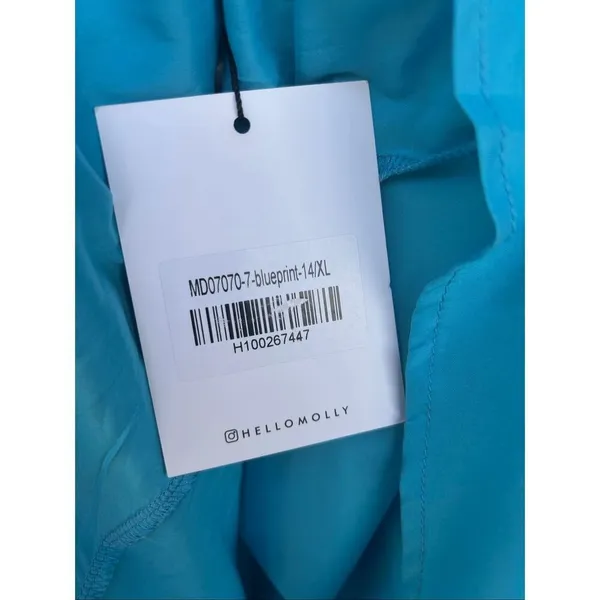 NWT Hello Molly Fresh Nectar Midi Dress Blue Size XL (14) - Image 11