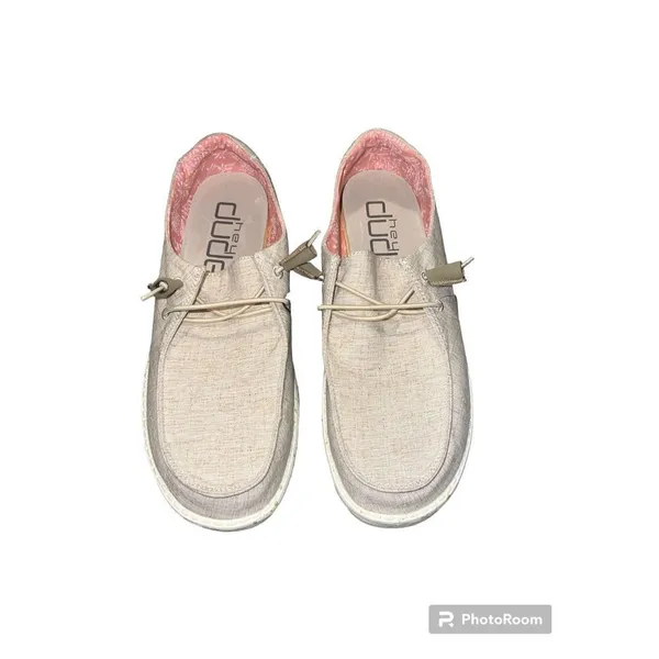 ✨HEYDUDE WOMENS WENDY CHAMBRAY SLIP ON Sz 10 SNEAKER✨ - Image 5