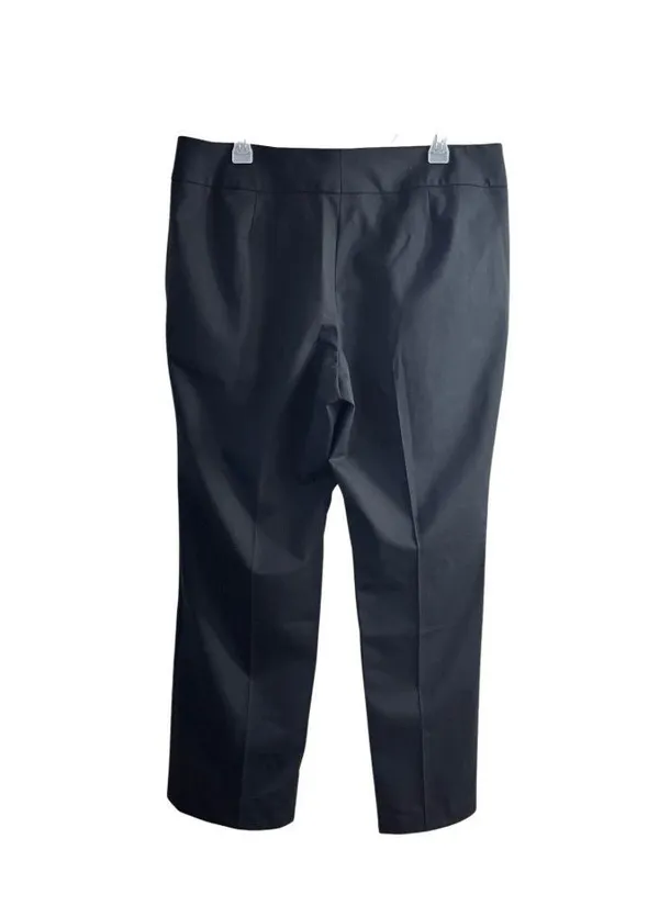 Solid Single Button Crop Blazer And Slant Pocket Tailored Pants (XL 12) - Image 8