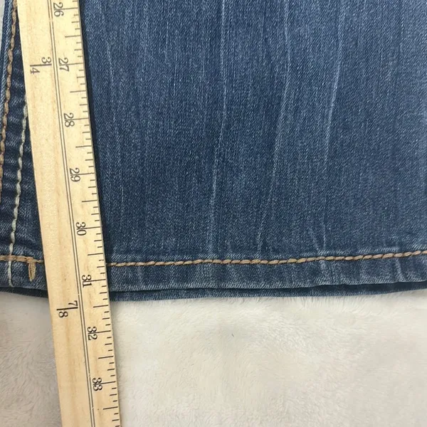 Premier Blue Boot Cut Jeans with Ornate Back Design - Image 9