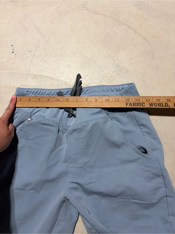 Figs Zamora Light Blue gray Drawstring Jogger scrub Pants small - Image 4