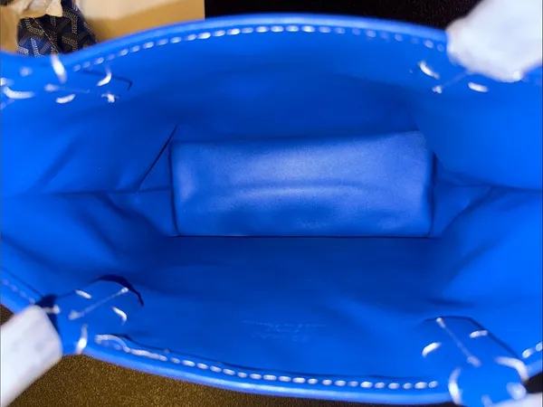 Royal Blue Mini reversible Anjou Tote with Matching Pouch - Image 2