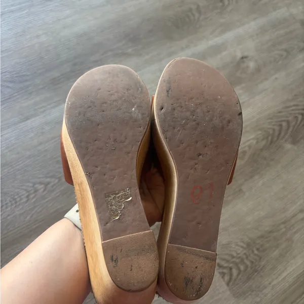 Tory Burch Wedge Leather Sandals - Image 6