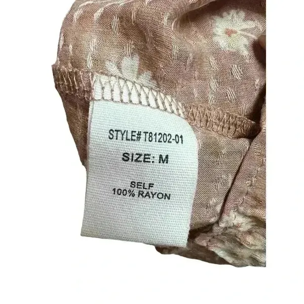 Altar'd State Flared Sleeve Floral Blouse Boho Style Women's Size Medium - Image 6