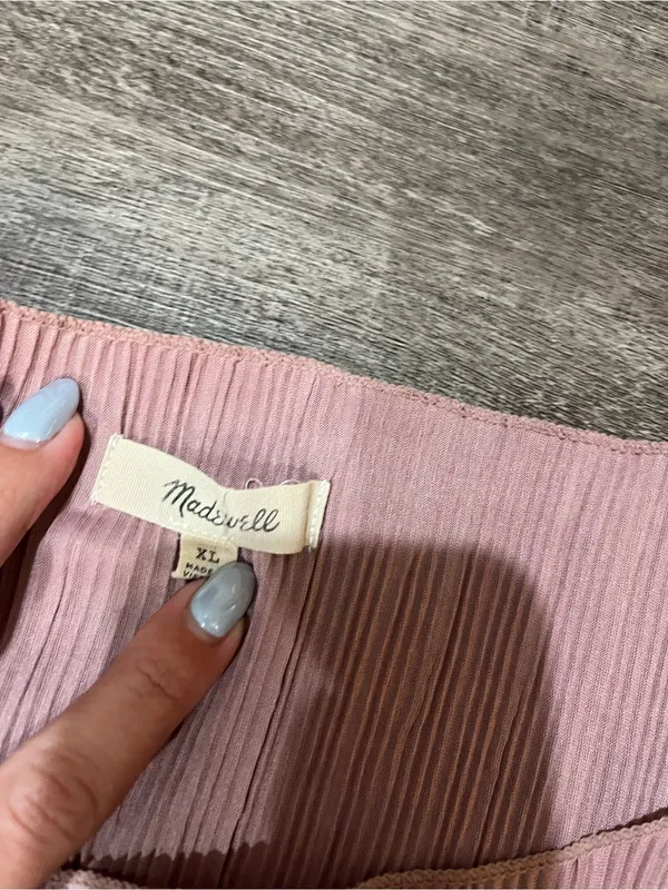 MADEWELL Texture & Thred Micropleat Top in Vintage Mauve - Image 5