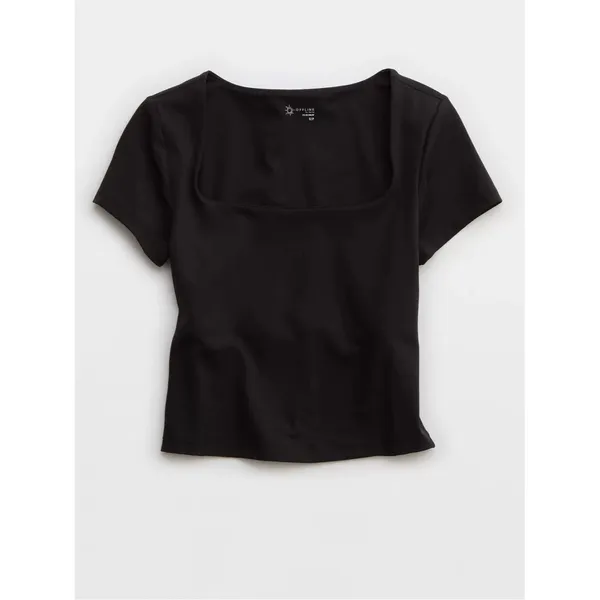 Offline by Aerie Black Real Me Square Neck Top Size XL - Image 11