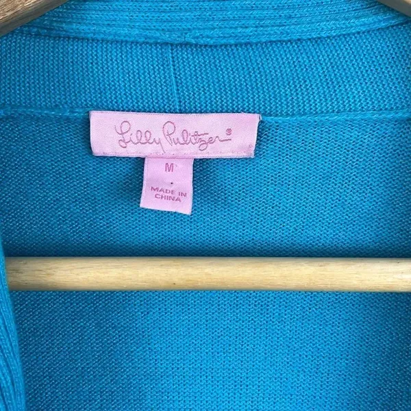 Lily Pulitzer women’s ruffle open front lightweight cashmere blend cardigan - Image 2