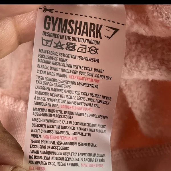 Gymshark Drawcord Cropped Hoodie Size L - Image 8