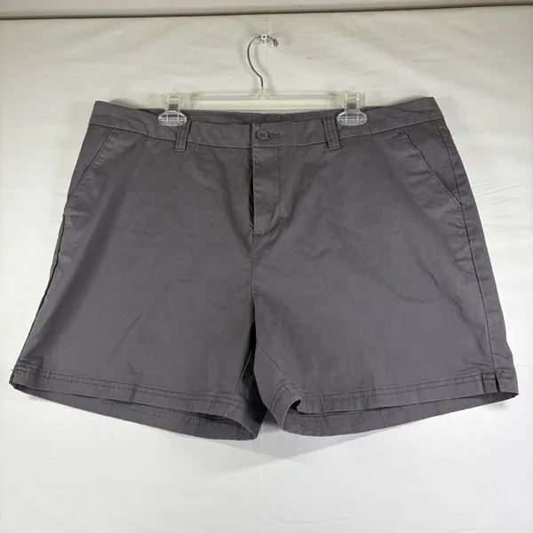 Magellan Chino Shorts gray Outdoors Walking Hiking Casual Women's‎ 18 5" inseam - Image 3