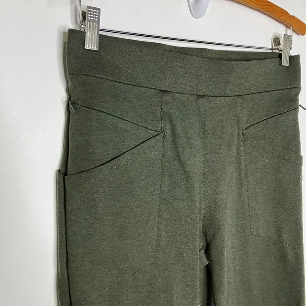 Betabrand journey DPYP dress pant yoga pant olive green‎ women's medium petite - Image 4